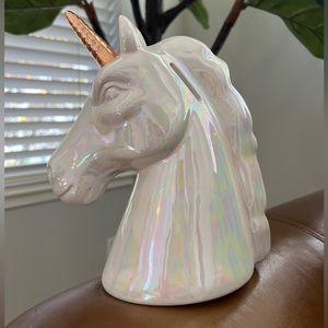 Ceramic Unicorn Head Money Bank